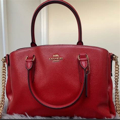 cheap red coach purses